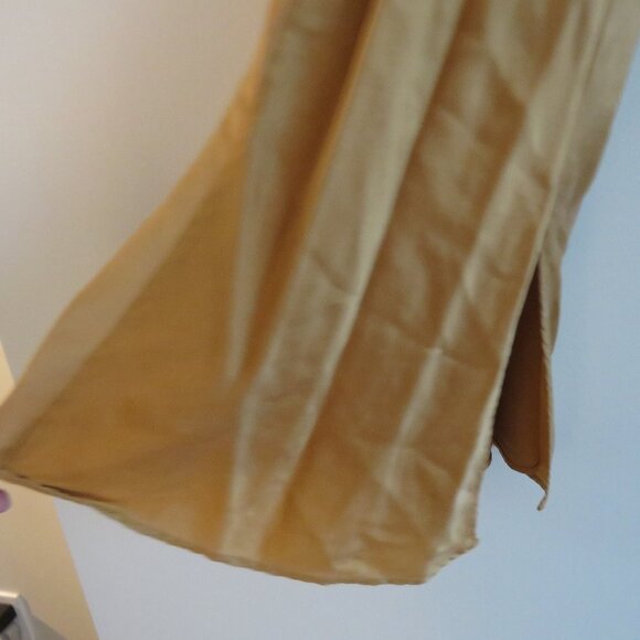VINTAGE VICTORIA'S SECRET Gold Label 100% Silk Slip Dress in Gold Y2K - Sz L - Picture 6 of 11